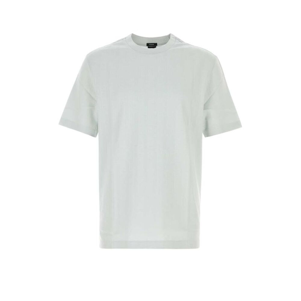 Boss Men Pastel Light-Blue Cotton T-Shirt